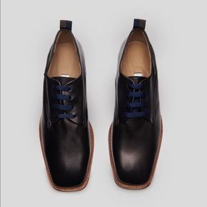 Miista Dita Nappa Derby Oxford lace up Shoes - night blue